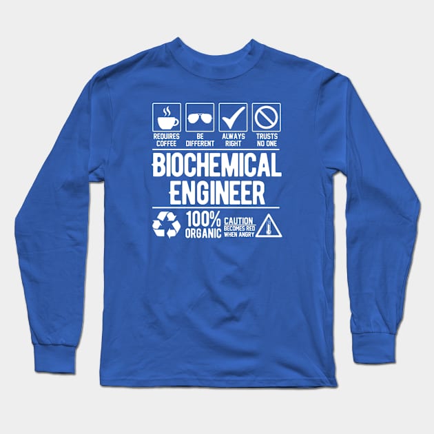 Biochemical Engineer Job (white) Long Sleeve T-Shirt by Graficof